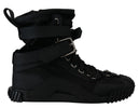 Dolce & Gabbana Sorrento Sneakers Νάιλον Μαύρα Ψηλά Παπούτσια