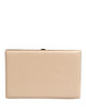 Dolce & Gabbana Beige Lambskin Leather Clutch Evening Women Purse Bag
