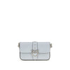 PINKO Blue Calf Leather Bos Taurus Shoulder Bag