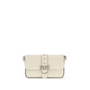 PINKO White Calf Leather Bos Taurus Shoulder Bag