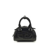 Τσάντα satchel Diesel 1DR Dome από μαύρο δέρμα