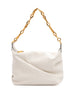 Τσάντα Ώμου Jimmy Choo White Diamond Hobo από Δέρμα
