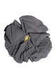 Dolce & Gabbana Gray Floral Motif Silk Blend Poplin Fabric Bar Pin Brooch