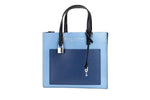 Τσάντα Χειρός και Χιαστί Marc Jacobs Grind Mini Blue Heaven Colorblock από Δέρμα