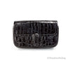 Τσάντα Χιαστί Marc Jacobs The Mini Shoulder Bag Μαύρο Ανάγλυφο Δέρμα