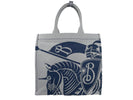 Τσάντα Tote Burberry Navy EKD από καμβά με Πορτοφόλι για Κέρματα