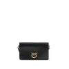 PINKO Black Goatskin Shoulder Bag