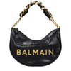 Balmain Black Leather Shoulder Bag