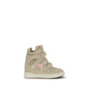 Isabel Marant Μπεζ Δερμάτινα Sneakers με χοντρή σόλα από Δέρμα Μοσχαριού Bos Taurus