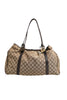 Gucci Beige and Black Canvas Twins Medium Tote Bag