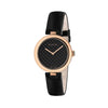 Gucci Black Leather Dress Watch