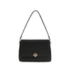 Tory Burch Black Calf Leather Bos Taurus Shoulder Bag