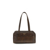 Prada Brown Calf Leather Bos Taurus Shoulder Bag