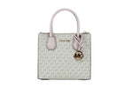 Michael Kors MICHAEL KORS Mercer 35S1GM9M2B Μεσαία Τσάντα Χιαστί Accordion από Δέρμα και Ύφασμα με Λογότυπο σε Απόχρωση Powder Blush Multi