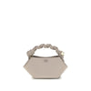 Ganni Gray Recycled Leather Handbag