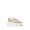 Chloé Beige Calf Leather Bos Taurus Platform Sneakers