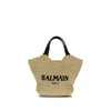 Balmain Beige Viscose Shoulder Bag