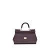 Dolce & Gabbana Purple Calf Leather Bos Taurus Handbag