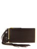 Elisabetta Franchi Brown Leather Clutch Bag