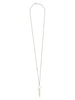 Jil Sander 601 Gold-Tone Brass and Pearl Chain Necklace