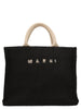 Marni Black Cotton Tote Bag
