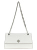 Tory Burch White Lamb Leather Shoulder Bag
