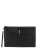 Saint Laurent Black Calfskin Clutch Bag