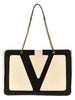 Valentino Garavani Bicolor Lamb Leather Tote Bag
