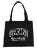 Ganni Bicolor Recycled Cotton Tote Bag