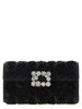 Roger Vivier Black Viscose Clutch Bag