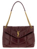 Saint Laurent Bordeaux Calfskin Shoulder Bag