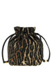 Ganni Brown Polyester Clutch Bag