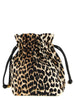 Ganni Brown Recycled Polyamide Clutch Bag