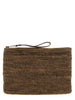 Ibeliv Brown Raffia Clutch Bag