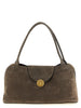 Versace Brown Calfskin Shoulder Bag