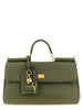 Dolce & Gabbana My Sicily Medium Green Leather Top Handle Bag