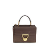 Coccinelle Arlettis Καφέ Δερμάτινη Τσάντα Satchel