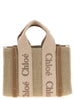 Chloé Multicolor Woody Mini Linen Crossbody Bag