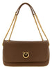 PINKO Brown Lamb Leather Shoulder Bag