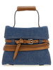 Moschino Tie Me Blue Denim Handbag