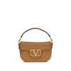 Valentino Garavani Beige Calf Leather Bos Taurus Shoulder Bag