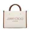 Τσάντα tote Jimmy Choo Avenue από μπεζ ύφασμα