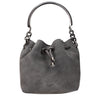 Τσάντα bucket Jimmy Choo Bon Bon από γκρι σουέντ