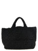 Naghedi St. Barths Double Weave Midi Black Tote Bag