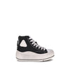 R13 Black Cotton Platform Sneakers