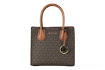 Michael Kors MICHAEL KORS Mercer 35S1GM9M2B Medium Logo And Leather Accordion Crossbody Bag In Brown