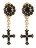 Dolce & Gabbana Black Brass Earrings