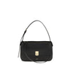 Ferragamo Black Calf Leather Bos Taurus Shoulder Bag