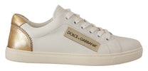 Dolce & Gabbana Λευκά Δερμάτινα Χαμηλά Sneakers