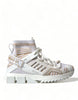 Dolce & Gabbana Λευκά Μπεζ Παπούτσια Sneakers Sorrento με Κάλτσες